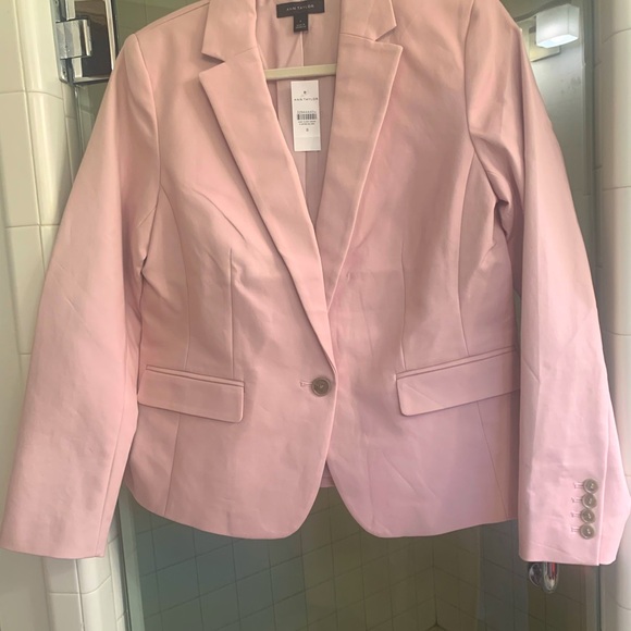 Ann Taylor one button blazer. Pretty in PINK! NWT. - Picture 1 of 3
